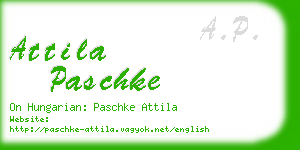 attila paschke business card